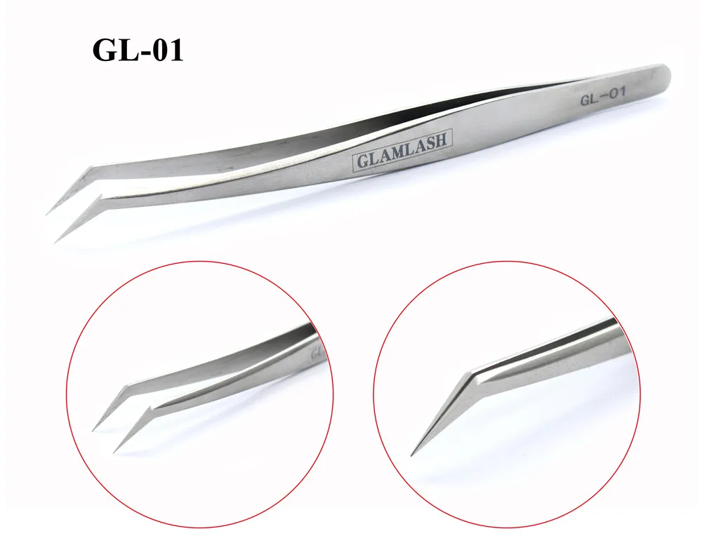 GLAMLASH ESD ST SA пинцет изогнутый антистатический прямой наконечник щипцы точность пайки нержавеющая сталь пинцет Макияж инструмент