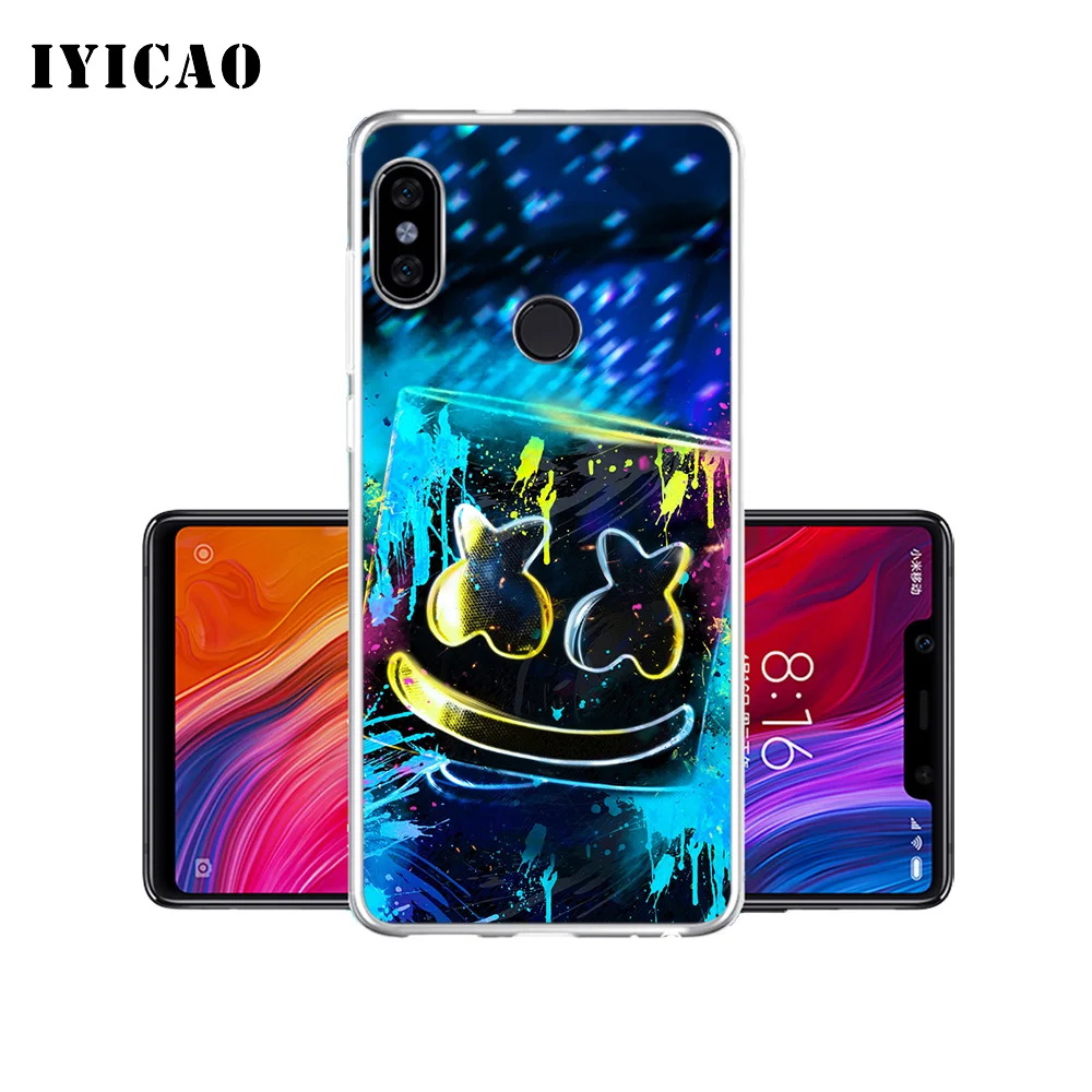 Мягкий силиконовый чехол для телефона IYICAO Marshmello DJ из ТПУ Для Xiaomi Mi 9 8 SE 6 A1 A2 Lite F1 MIX2S