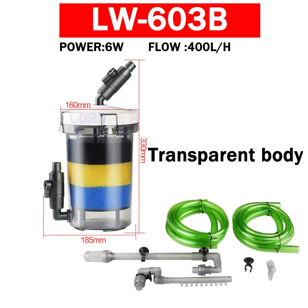 SUNSUN 6 Вт фильтр для аквариума Настольный Аквариум Внешний фильтр 400L/H 220V 110V HW-602B HW-603B HW-602 HW-603 - Цвет: lw-603b