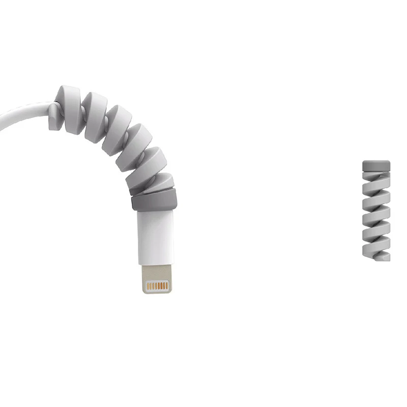 JKING 10Pcs Flexible Spiral Tube Cable Winder Protector Wire Cord Organizer Protetor for Apple Watch iPhone Charging | Электроника