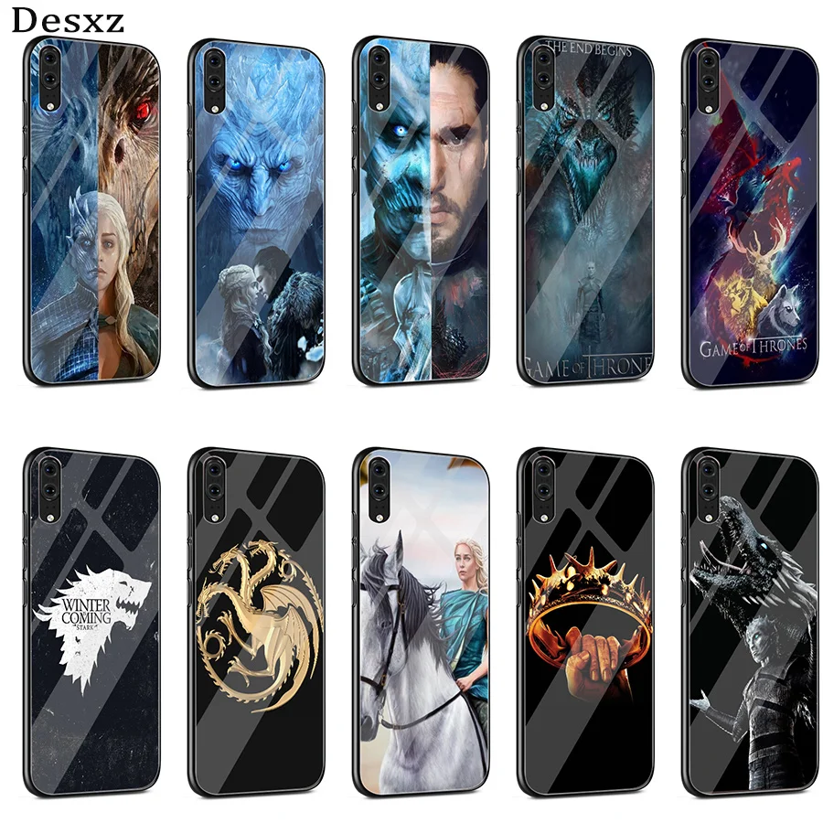Чехол из закаленного стекла Throne game для Huawei P30 P10 P20 Pro P Smart Mate 10 20 Lite Y6 Y9 Honor 7A 8X 9 2018