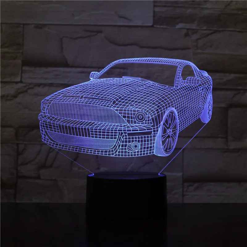 3D Ночник светильник Настольная лампа иллюзия атмосфера крутой автомобильный ing 3