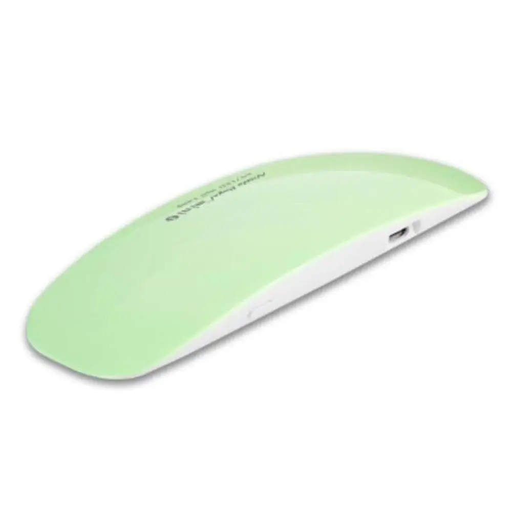 green Женская мода беспроводная мышь лак для ногтей сушилка мини USB зарядное устройство лампа для ногтей Солнечный свет ногти со светодиодной подсветкой инструмент для искусства машина - Цвет: green