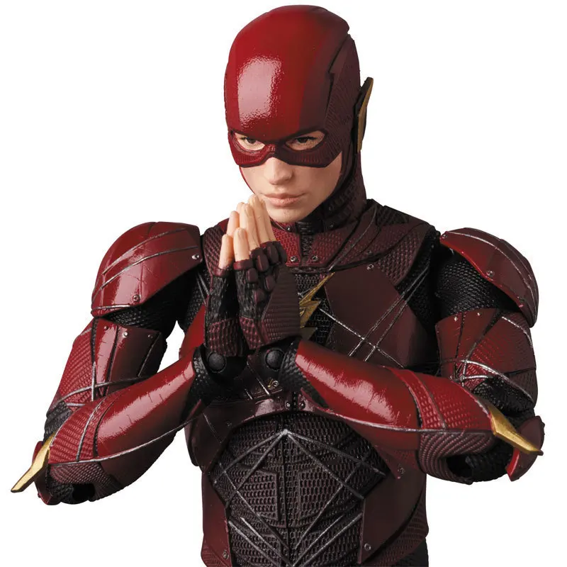 16 см DC флэш MAFEX 058 Лига Справедливости ПВХ фигурка Коллекционная модель для детей