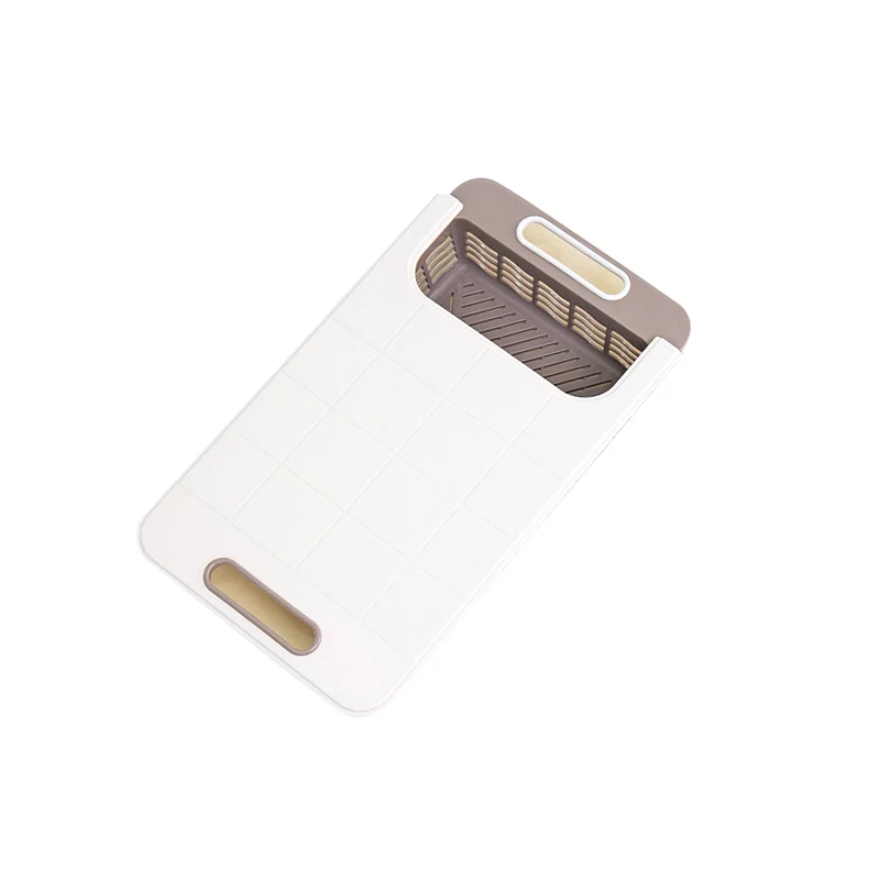 Adjustable Kitchen Plastic Chopping Block Multifunctional Drawer Storage Double Layer Antibacterial Cutting Board | Дом и сад