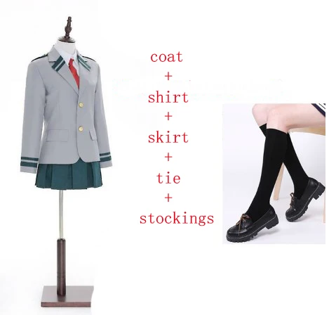 set meal 7 Boku no Hero Academy Midoriya Izuku Bakugou кацуки OCHACO URARAKA Косплей Костюм мой герой Academy школьная форма - Цвет: set meal 7