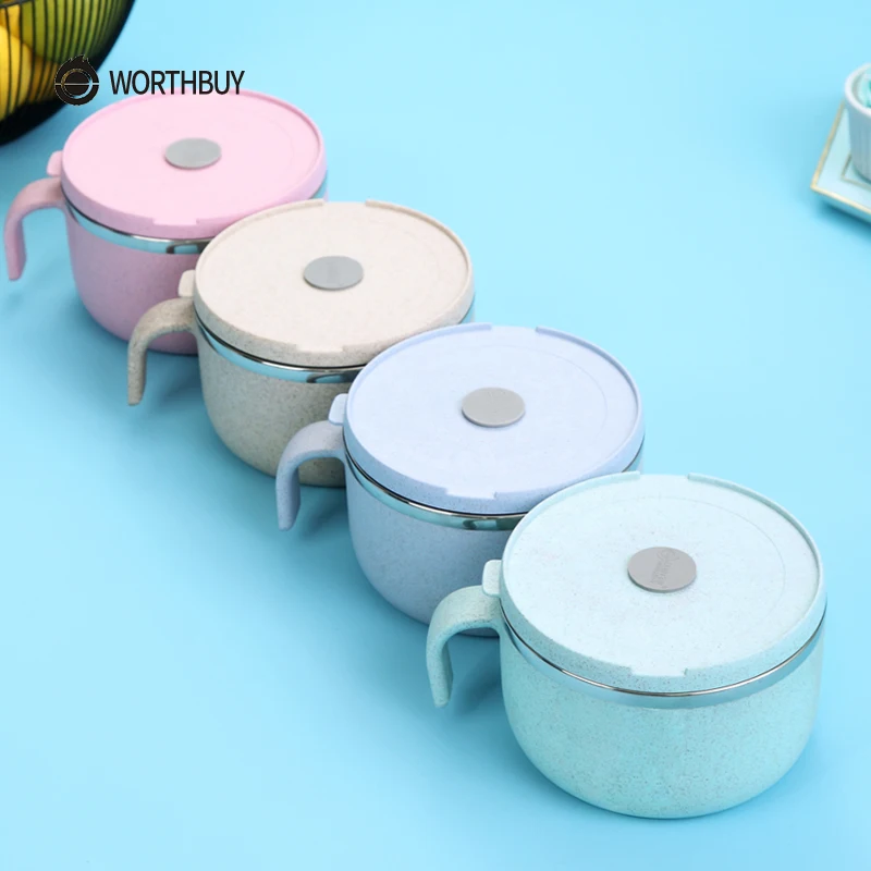 Worthbuy пшеничной соломы миску лапши мгновенного Коробки для обедов Еда