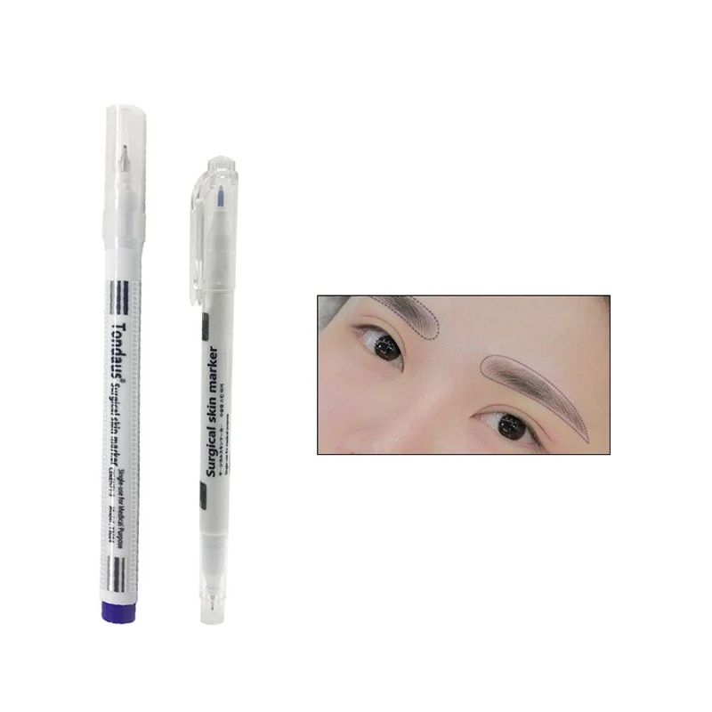 Хирургический маркер для кожи бровей татуировки и ручка с измерительной