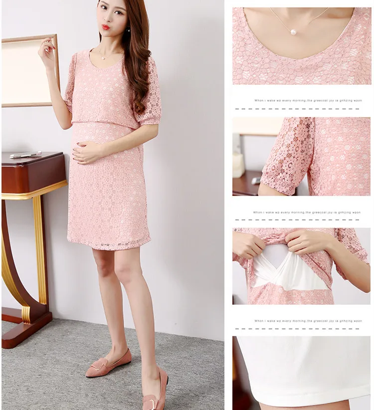 2 шт. летнее кружевное платье для мамы и дочери белое розовое беременных женщин