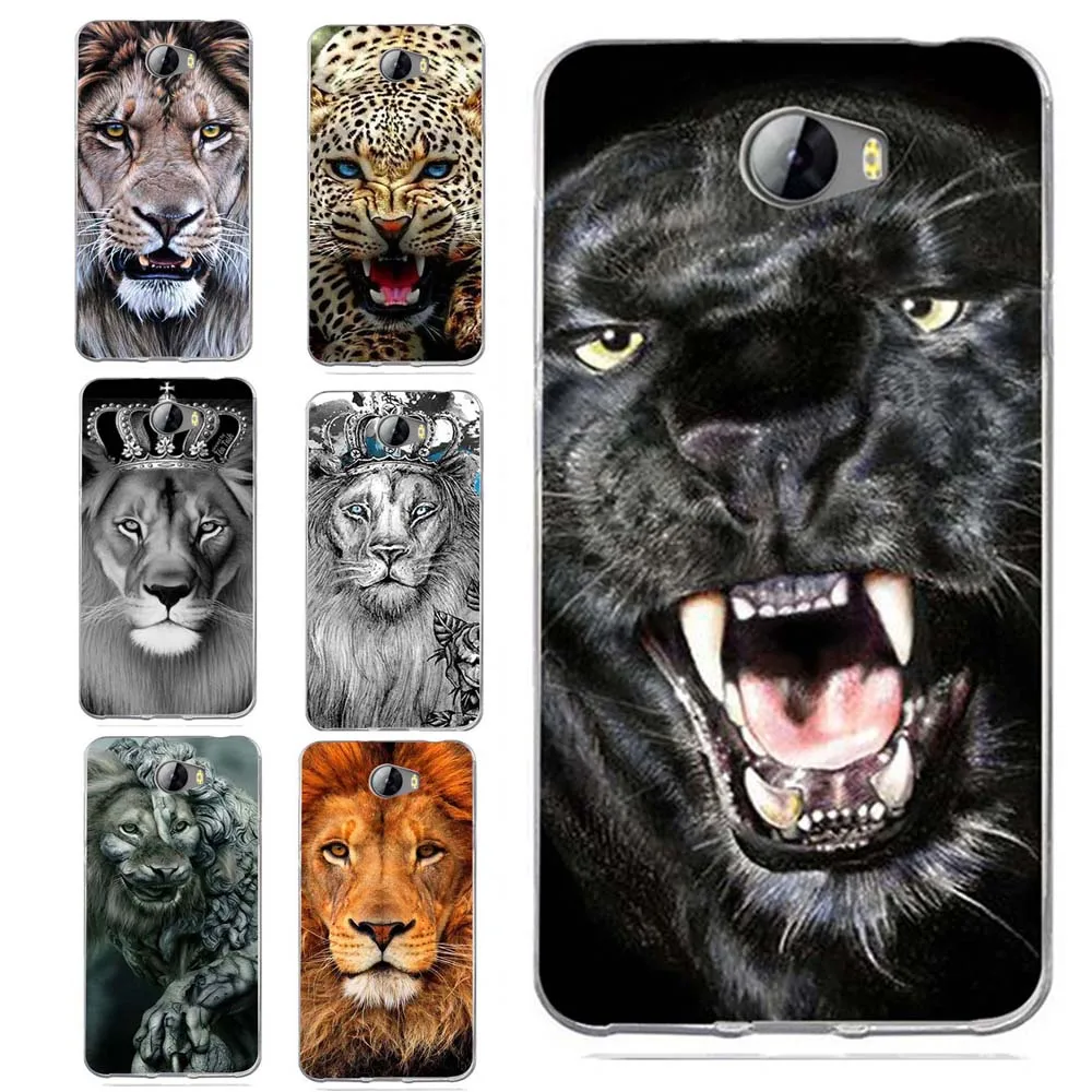 Для huawei P9lite/P8 Lite 2016 2017 Y5 II 2 Y5ii/Y6II компактный лев леопард тигр силиконовый