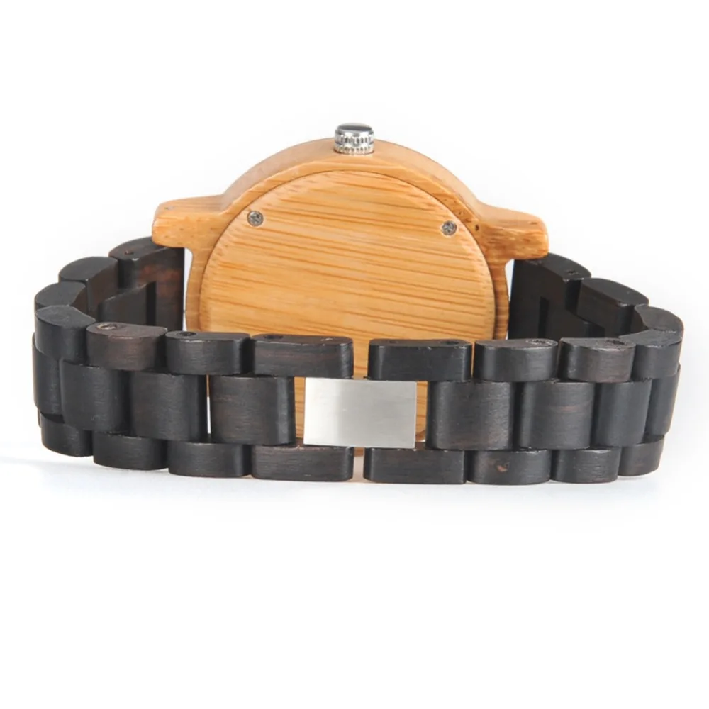 BOBO BIRD WN14N15 деревянные часы Wenge часы с Восточно-арабскими персидскими фарси цифрами Циферблат циферблат часы с черным ремешком часы для влюбленных