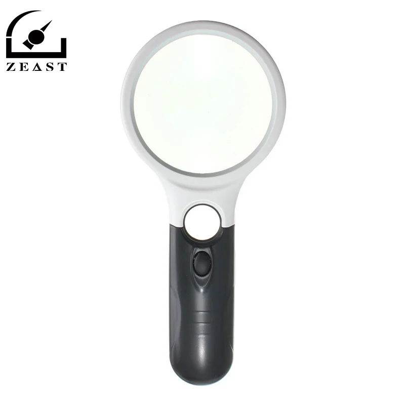 Ручная Лупа с 3 светодиодный увеличительное стекло для чтения лупа новое