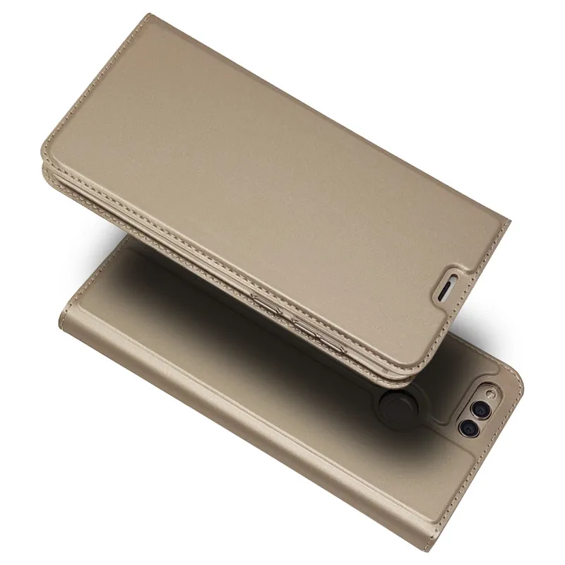 Золотой Кожаный флип-чехол PDGB для huawei P9 P10 P20 P30 Pro P8 Lite Honor 8 9 10, роскошный молодежный чехол-книжка - Цвет: Золотой