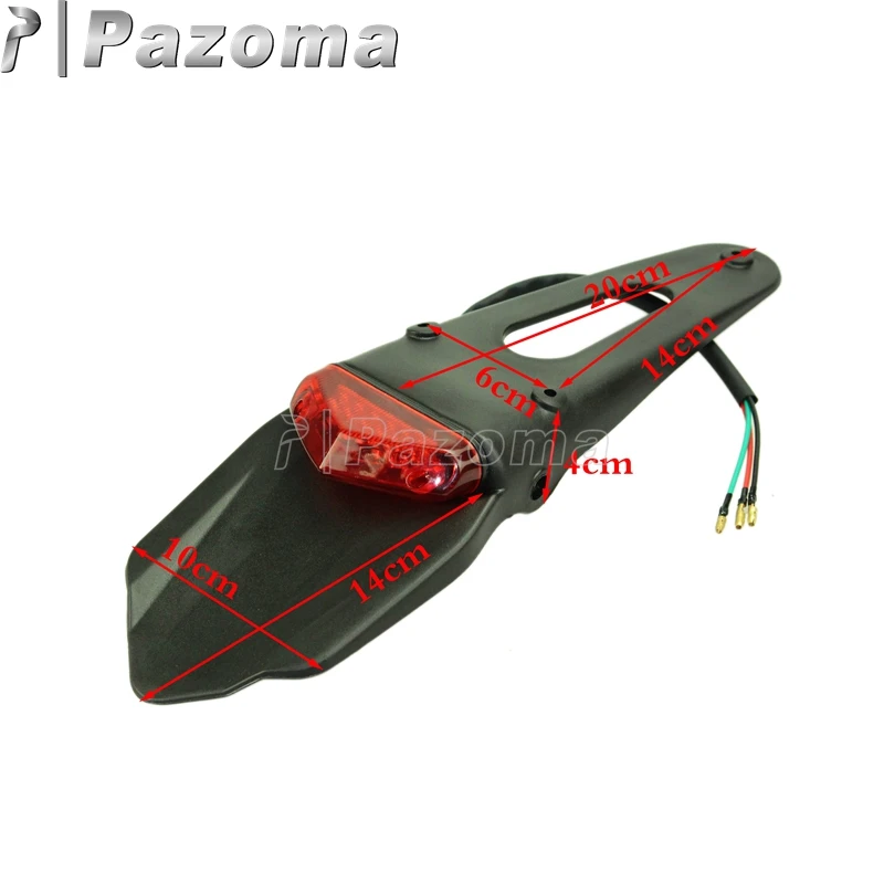 12V мотоцикл светодиодный тормозной фонарь светильник заднее крыло MX эндуро