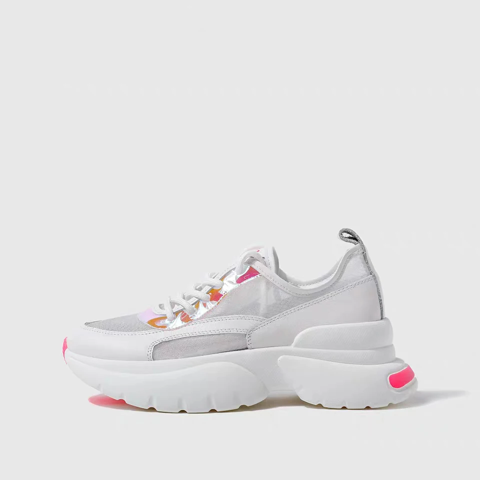 Delivr/ г. летняя модная женская обувь для папы tenis feminino на толстой подошве, женские ботинки с массивным каблуком на платформе, роскошные женские кроссовки белого цвета