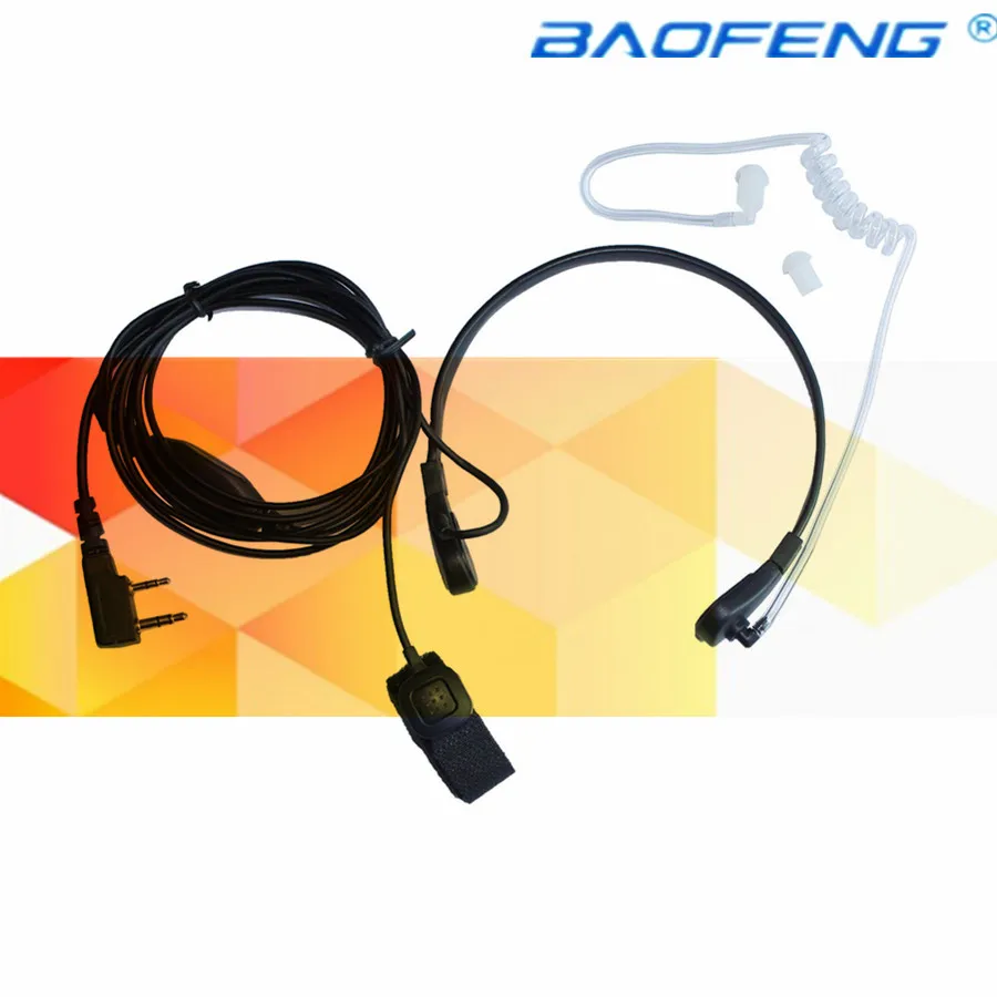 2 шт. беспроводные наушники с микрофоном ptt|uv b5|microphone pttthroat microphone |