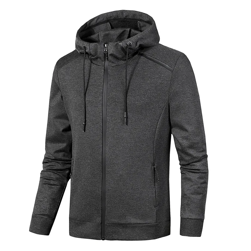 

Spring Men's Solid Color Sweatshirt Men's Large Size Loose Hooded Knitted Elastic Cardigan L-6XL 7XL 8XL Color Red/Gray/Black