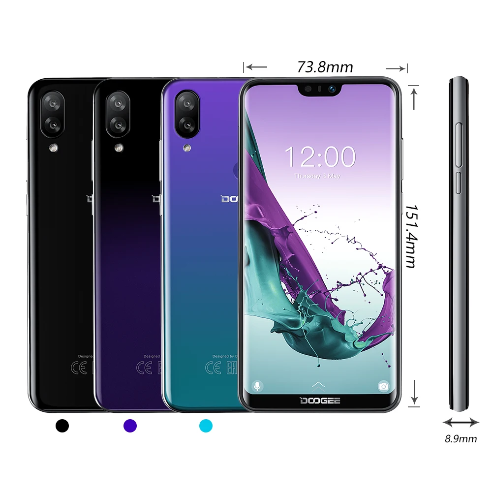 DOOGEE N10 мобильный телефон 16.0MP фронтальная камера 3360 мАч Android 8 1 4 Восьмиядерный 3 Гб