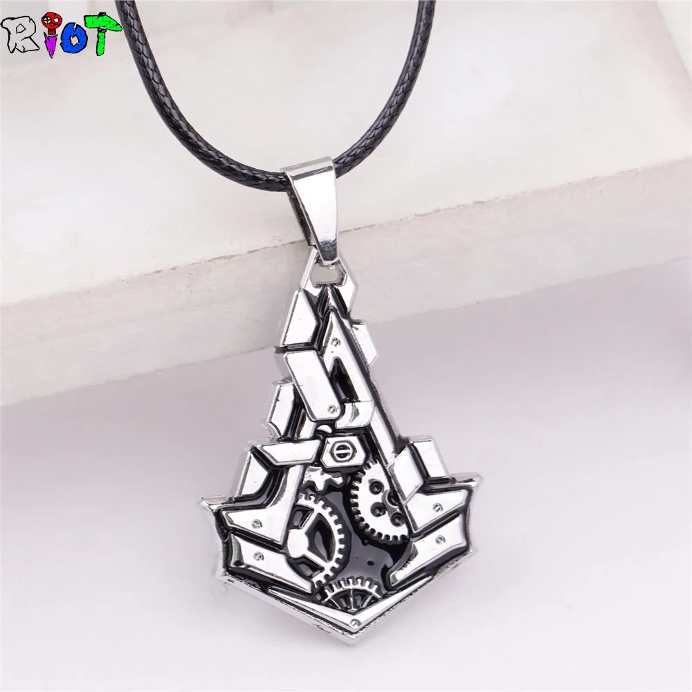 Кожаное ожерелье с цепочкой Game Assassins цепочка трос подвеска зубчатым лезвием