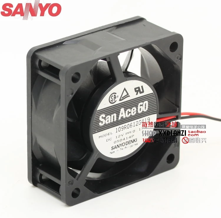 Для Sanyo 109R0612S419 6025 6 см 12В 0.17A бесшумный двойной шарикоподшипник шасси вентилятор |