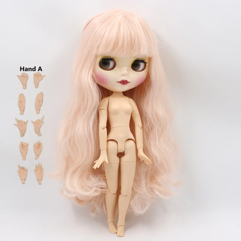 doll and hand A Ледяная фабрика blyth кукла игрушка BL2352 светильник розовый волнистые волосы суставы тела 1/6 30 см bjd Специальная цена - Цвет: doll and hand A