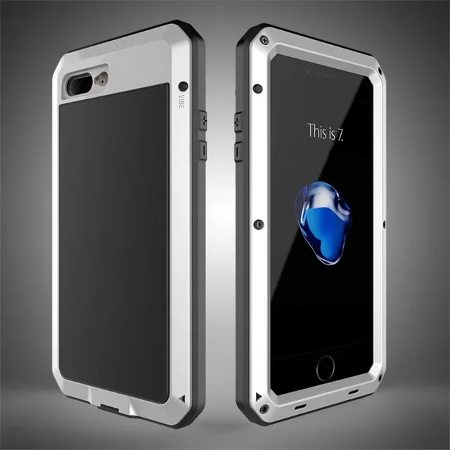 Сверхпрочный чехол для iPhone Xs Max XR 7 Plus Doom Броня металлический чехол для iPhone 6s противоударный чехол для Samsung Galaxy S6 S7 Edge - Цвет: Silver