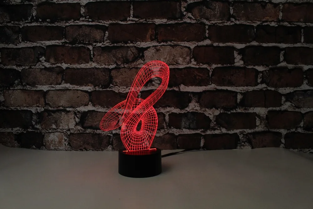 Бесплатная доставка искусственная кожа 3D абстракция 2 Светодиодная декорация