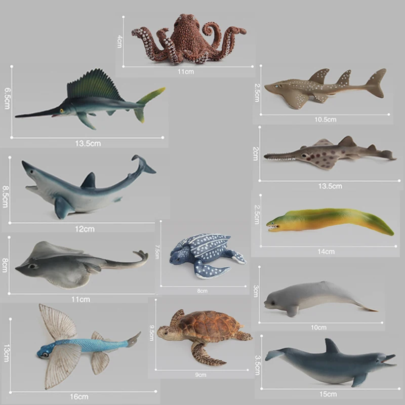 

Action Figure Ocean Sea Animals Toy Shark Octopus Turtle Dolphin Swordfish Kids Learning Educational Simulation Model For Kids