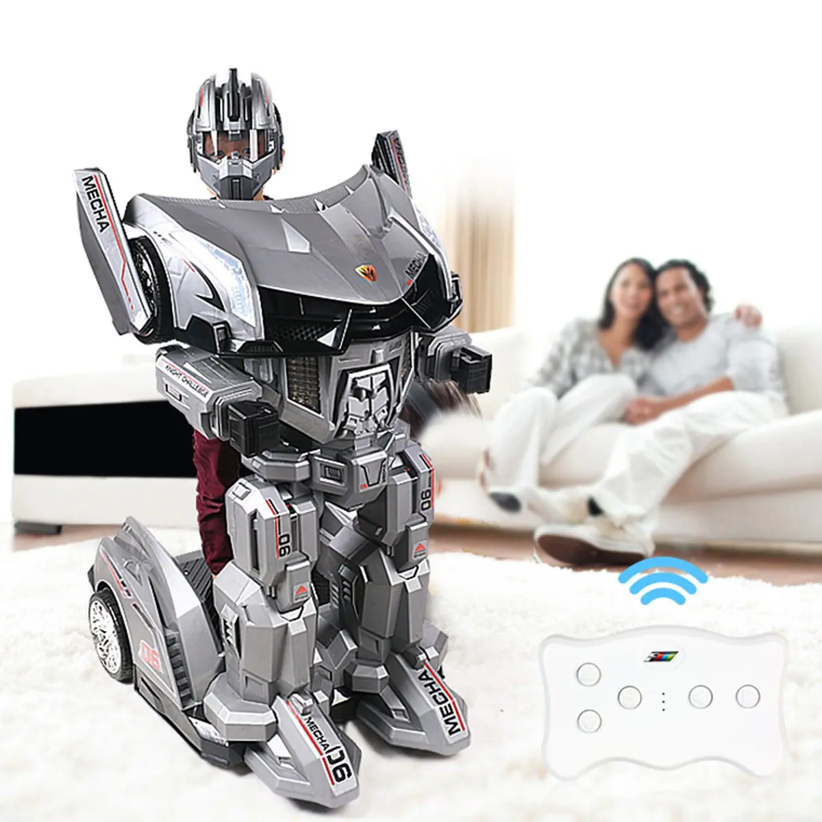 LEORY RC человек-робот Игрушечная машина с цикличной зарядкой трансформатор