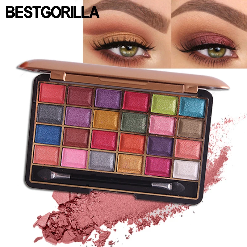Miss rose макияж Профессиональные Тени для век pallette 24 цвета Золотые Металлические