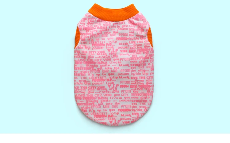 

1pcs pet dog cat fashion spring summer vest clothes doggy letters printed t shirt costume puppy vests apparel XS S M L