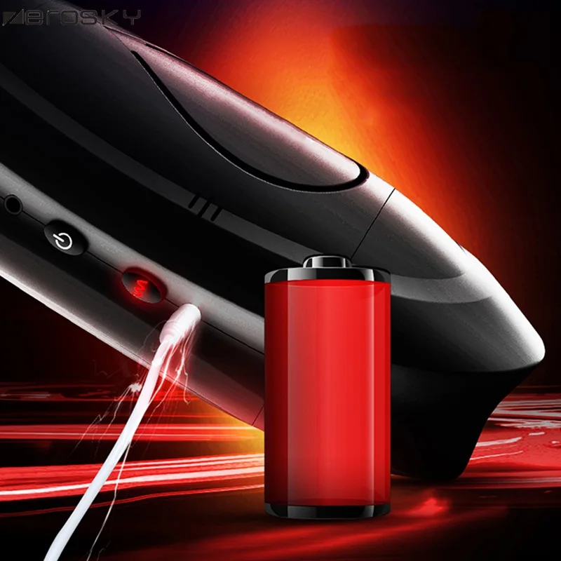 Hands Free 10 Функция Выдвижной USB Перезаряжаемый мужской автоматический мастурбатор