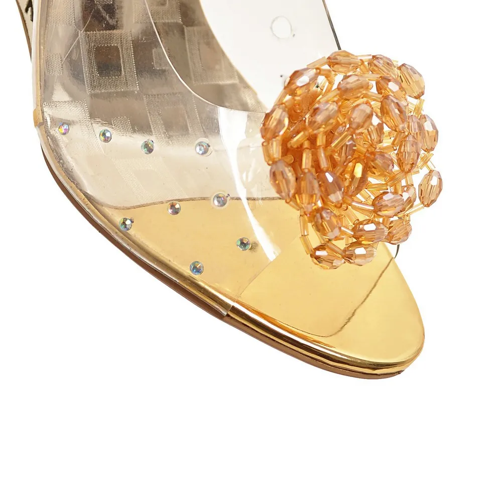 2018 тапочки на высоком каблуке с каблуком женские шлёпанцы танкетке прозрачная