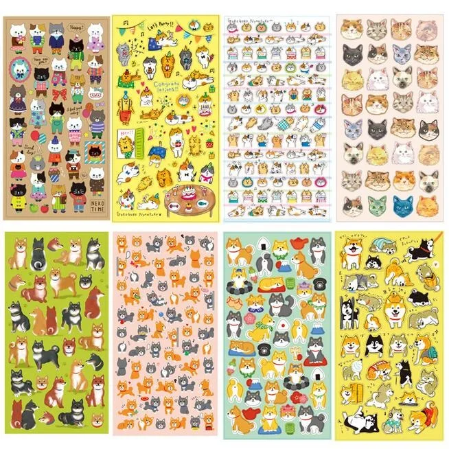 1 шт./лот японская серия Kawaii Cat & Dog friends многофункциональная наклейка/Скрапбукинг