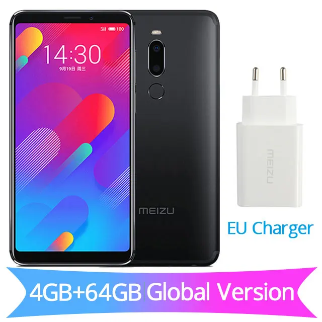 Global 64GB Black Meizu M8, глобальная версия, V8, 4 ГБ, 64 ГБ rom, мобильный телефон MTK Helio P22, четыре ядра, 5,7 дюймов, 18:9, 1440X720 P, двойная задняя камера, отпечаток пальца, M813H - Цвет: Global 64GB Black