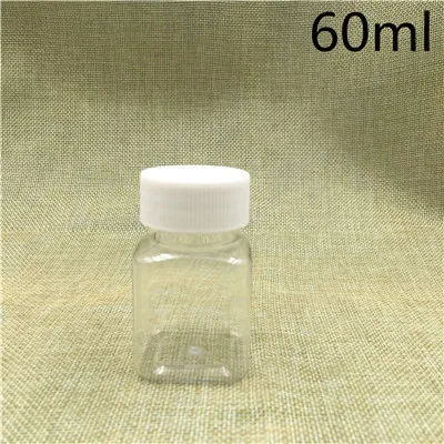 60 ml 30 pcs 30 шт. 30 60 80 мл пустые прозрачные квадратные пластиковые Упаковочные бутылки для специй печать для упаковки образцов контейнеров - Цвет: 60 ml 30 pcs
