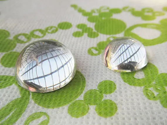 Круглая полусфера 35 мм 2 шт. прозрачная куполообразные стеклянные