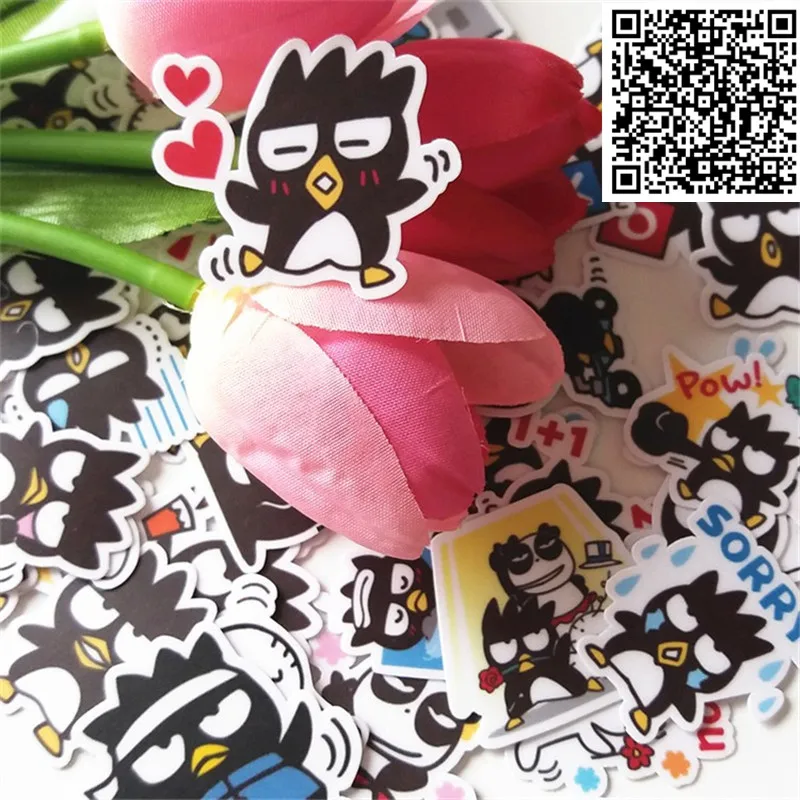 Новинка 40 шт мини черная курица наклейка Мобильный/PC автомобильный телефон само