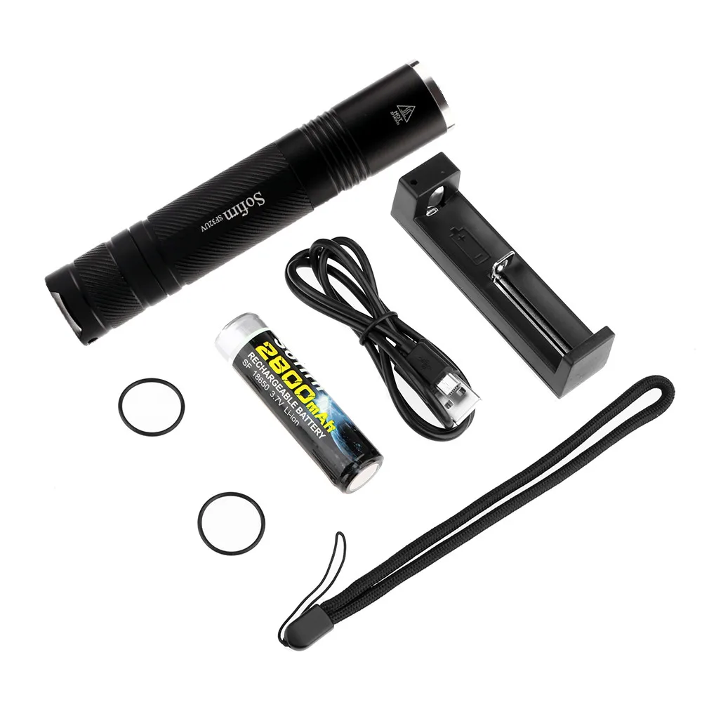 Sofirn SF32UV 18650 вспышка светильник Ультрафиолетовый фонарь Nichia 365 нм лучшая УФ лампа проверка банкнот флуоресцентный агент обнаружения