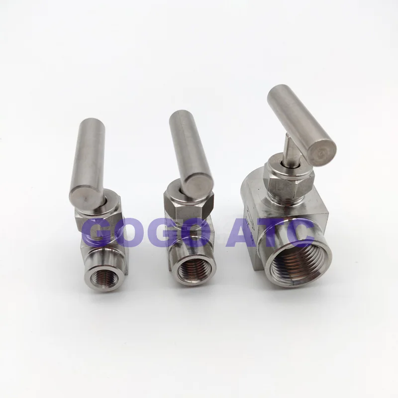 Игольчатый клапан с внутренней резьбой SS304 G1/4 1/8 3/8 1/2 одной ручкой Регулировка