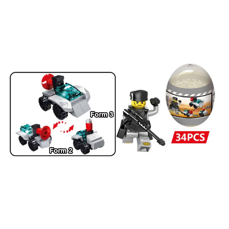 1 шт. Мини Строительные блоки Обучающие строительные игрушечный танк Building Block