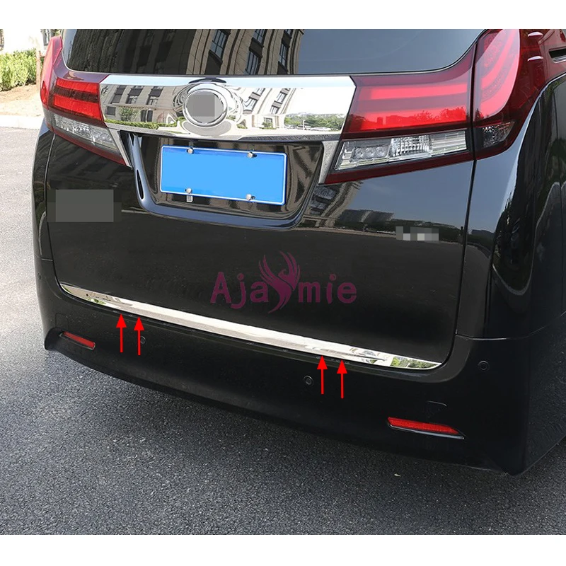 Для Toyota Alphard VELLFIRE 30 2016 2017 2018 2019 #304 нержавеющая сталь Стайлинг автомобиля задний