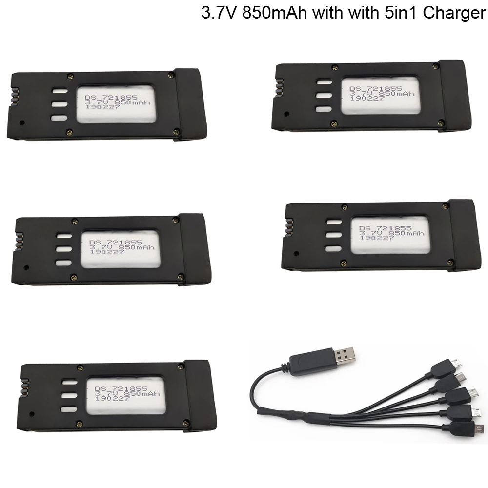 Литий-ионный аккумулятор 3,7 В 850 мАч с 5 в 1 USB для E58 L800 JY019 S168, запасные части, аксессуары, лопасти, аккумулятор для E58 25C