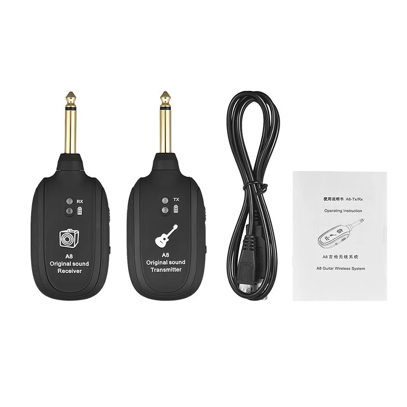 

Wireless Audio Transmission Set With Receiver Transmitter For Electric Guitar Bass Violin