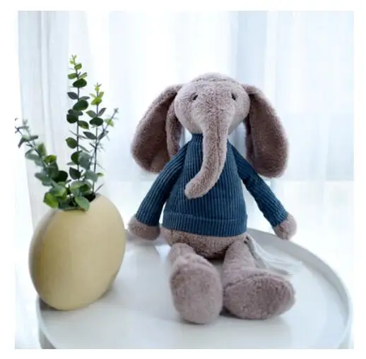 elephant Candice guo милая плюшевая игрушка в полоску, Одежда для животных, кролик, собака, слон, мышь, мягкая кукла, Успокаивающая игрушка, подарок на день рождения, Рождество - Цвет: elephant