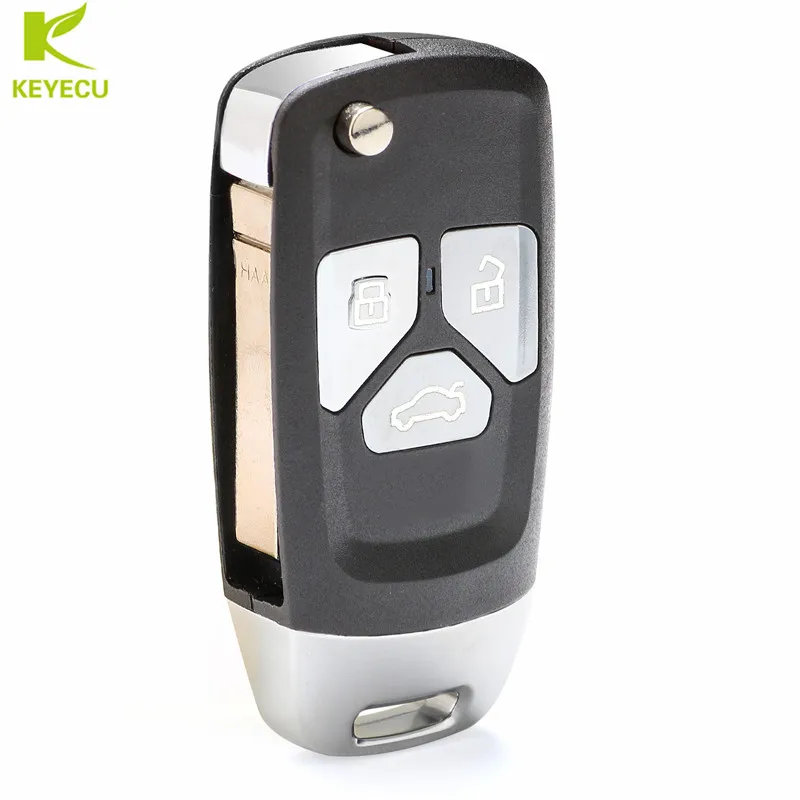 KEYECU Замена Модернизированный дистанционный ключ-брелок от машины 433 92 MHz ID48 чип 4D0