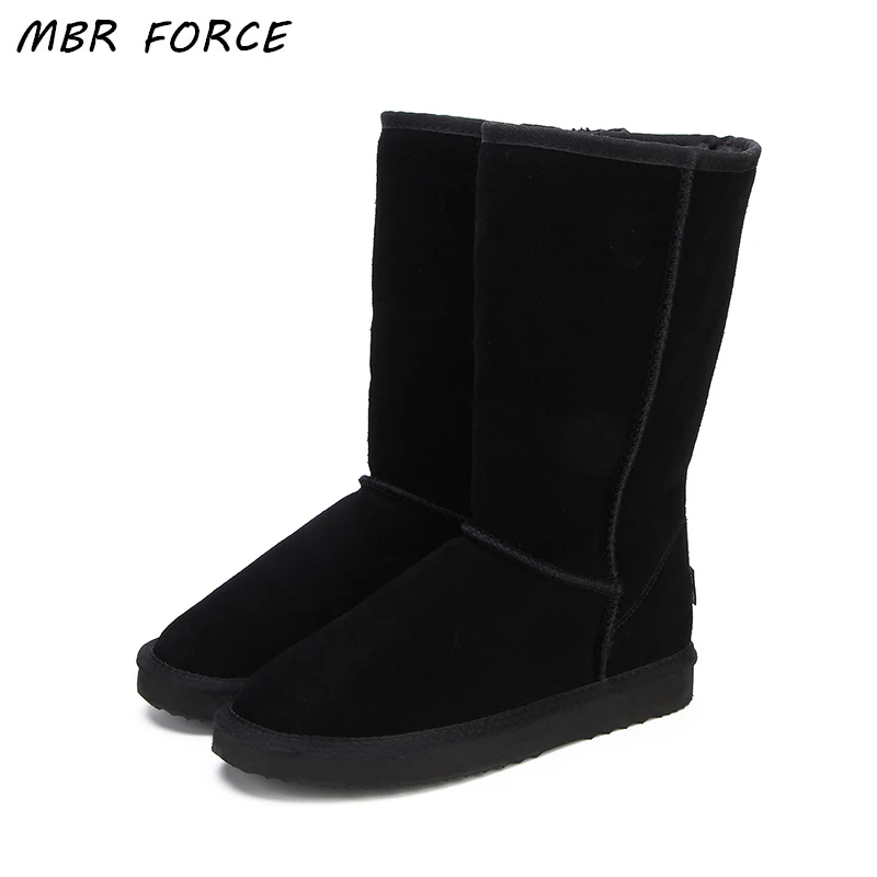 MBR FORCE/зимние сапоги высокого качества; женские зимние сапоги; женские модные классические высокие сапоги из натуральной кожи в австралийском стиле; сезон зима