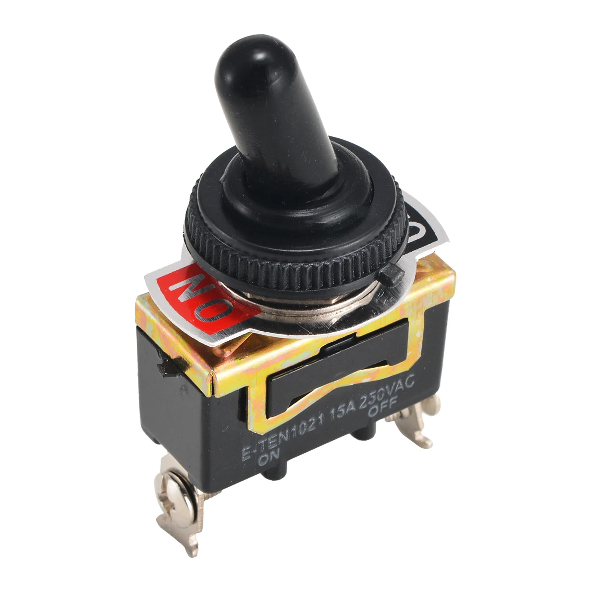 

5Pcs/Set SPST Toggle Switch Heavy Duty 15A 250V 2 Pins ON/OFF Rocker Switch Waterproof Boot Cap for Car Metal Switches