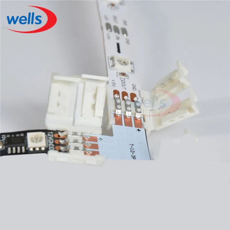 Светодиодный L Форма T + 2/3/4pin 8 мм 10 12 Светодиодные ленты lightsConnector для подключения
