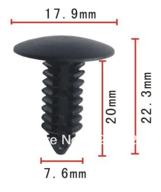 shhworldsea 100pcs fender &amp bumper shield retainer 1605396 for Chry:6030441 Ford:385577S W705589-S300 plastic clip | Автомобили и